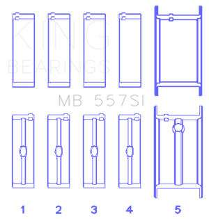 KING MB557SI010 Engine Bearings For General Motors 262/267/302/307/327/350