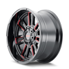 Mayhem 8115-2981BTR 8115 fits Apollo 20x9 / 8x165.1 BP / 0mm Offset / 125.2mm Hub Black w/ Prism Red Wheel