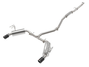 AFE 49-36628-C  2.5in 304 SS Cat-Back Exhaust System w/CF Tips 2022+ fits Honda