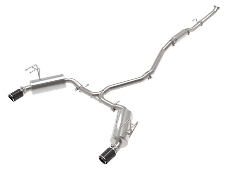 AFE 49-36628-C  2.5in 304 SS Cat-Back Exhaust System w/CF Tips 2022+ fits Honda