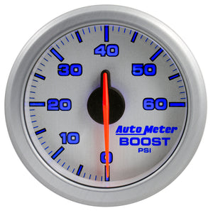 AutoMeter 9160-UL Autometer Airdrive 2-1/6in Boost Gauge 0-60 PSI - Silver