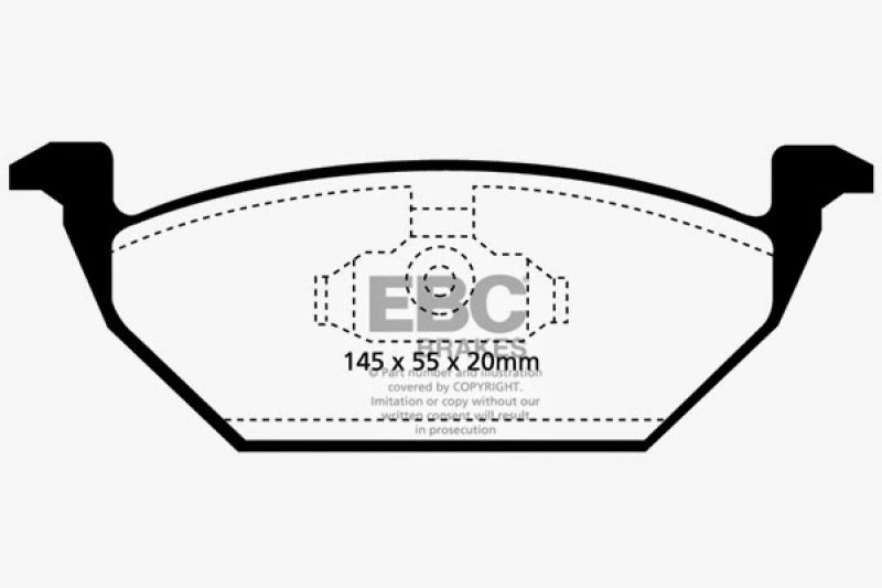 EBC DP21117 fits Volkswagen 98-99 Beetle 2.0 Greenstuff Front Brake Pads