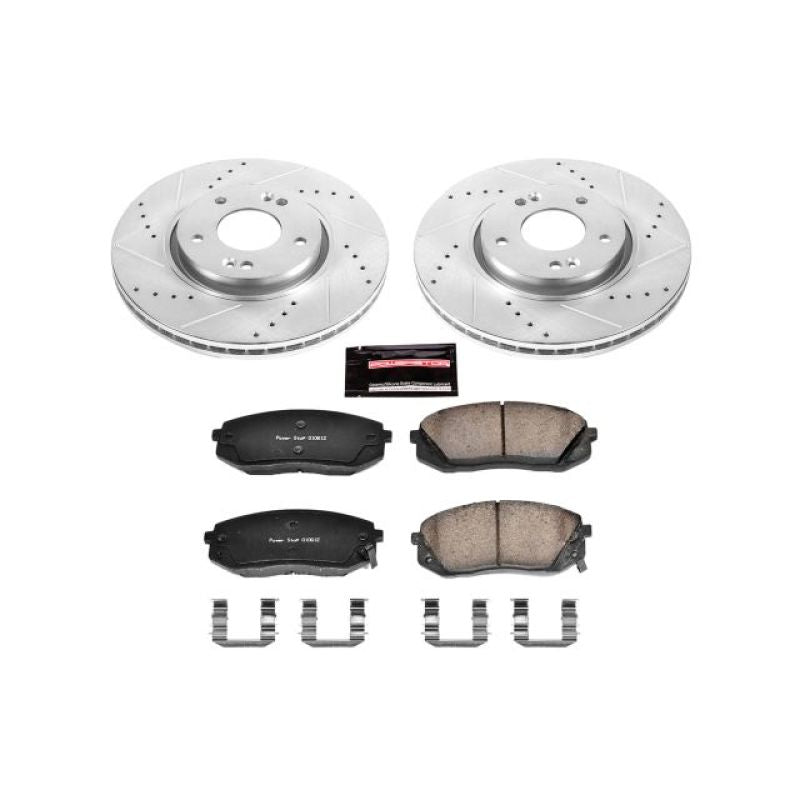 PowerStop K6510 fits Kia 12-16 Sportage Front Z23 Evolution Sport Brake Kit