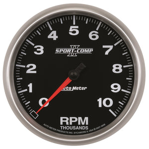 AutoMeter 3698 Autometer Sport-Comp II 5 inch 0-10000 RPM In Dash Tachometer