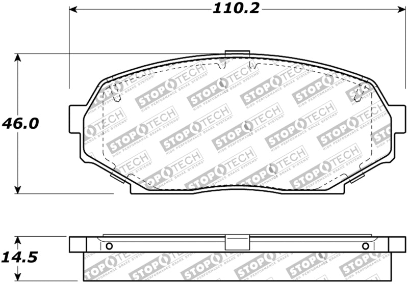 Stoptech 308.0525 Street Touring 90-93 fits Mazda Miata Front Brake Pads D525