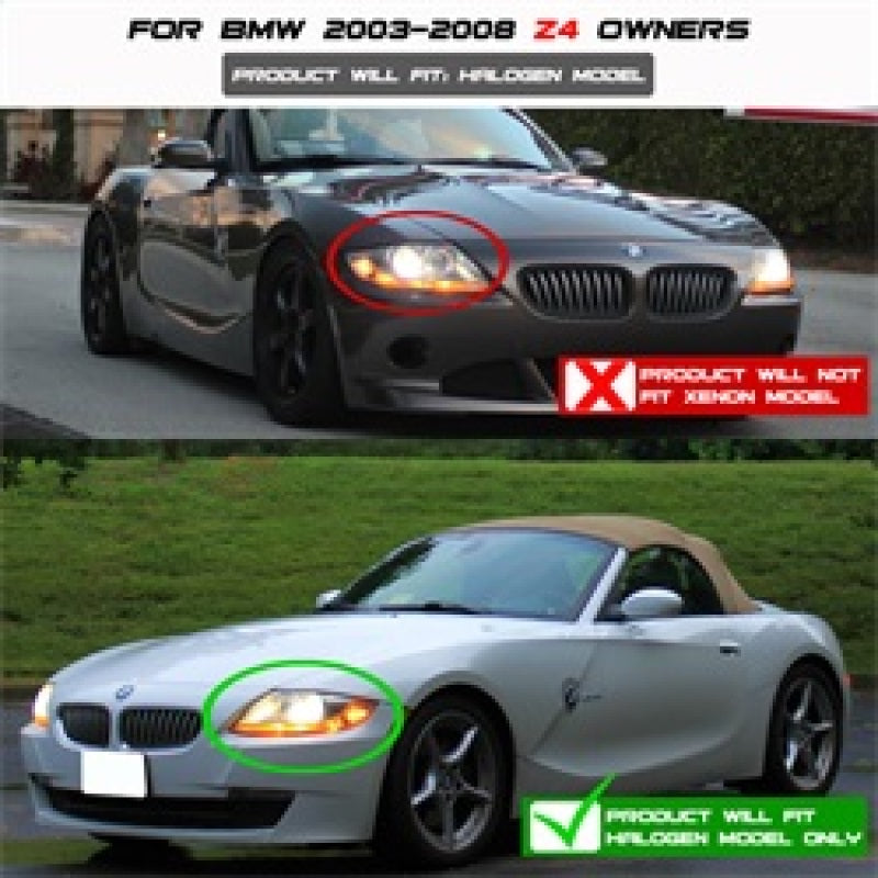 Spyder 5029072 fits BMW 03-08 Z4 Projector Headlights Halogen Model Only - LED