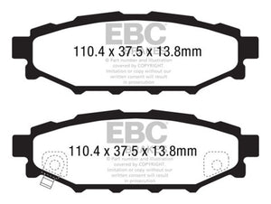 EBC UD1114 12+ fits Subaru BRZ 2.0 (solid rear rotors) Ultimax2 Rear Brake Pads