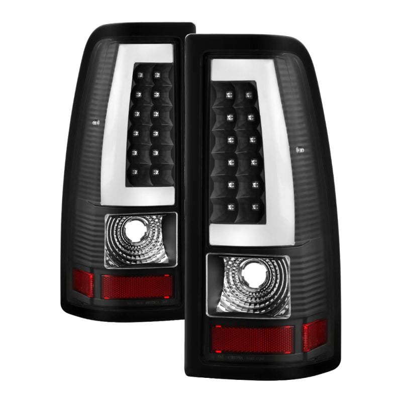 xTune 9036811 fits Chevy Silverado 1500 03-06 Tail Lights - Light Bar LED - Bla