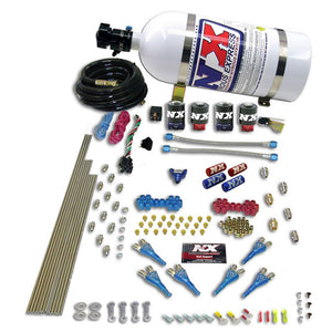 Nitrous Express 90065-10 Pro-Shk/Alc 4 Solenoids Nitrous Kit (250-650HP) w/10lb