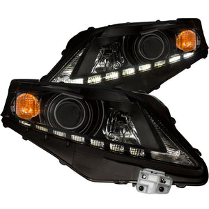 ANZO 111322 2010-2012 Lexus Rx350 Projector Headlights w/ U-Bar Black