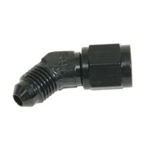 Fragola 498005-BL -10AN Female - Male Flare 45 Degree - Black
