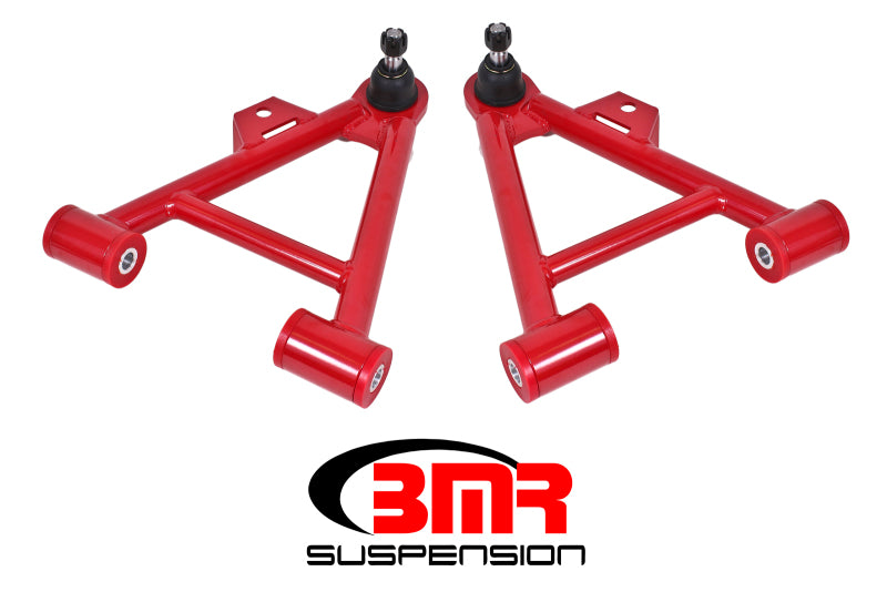 BMR AA035R Fox Mustang Lower Non-Adj. A-Arms (Coilover Only) w/ STD. Ball Joint (Poly) - Red