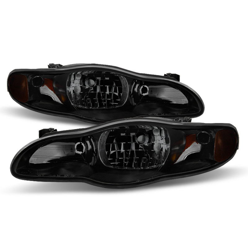 9028939 Xtune fits Chevy 00-05 Monte Carlo OEM Style Headlights Black Smoked H