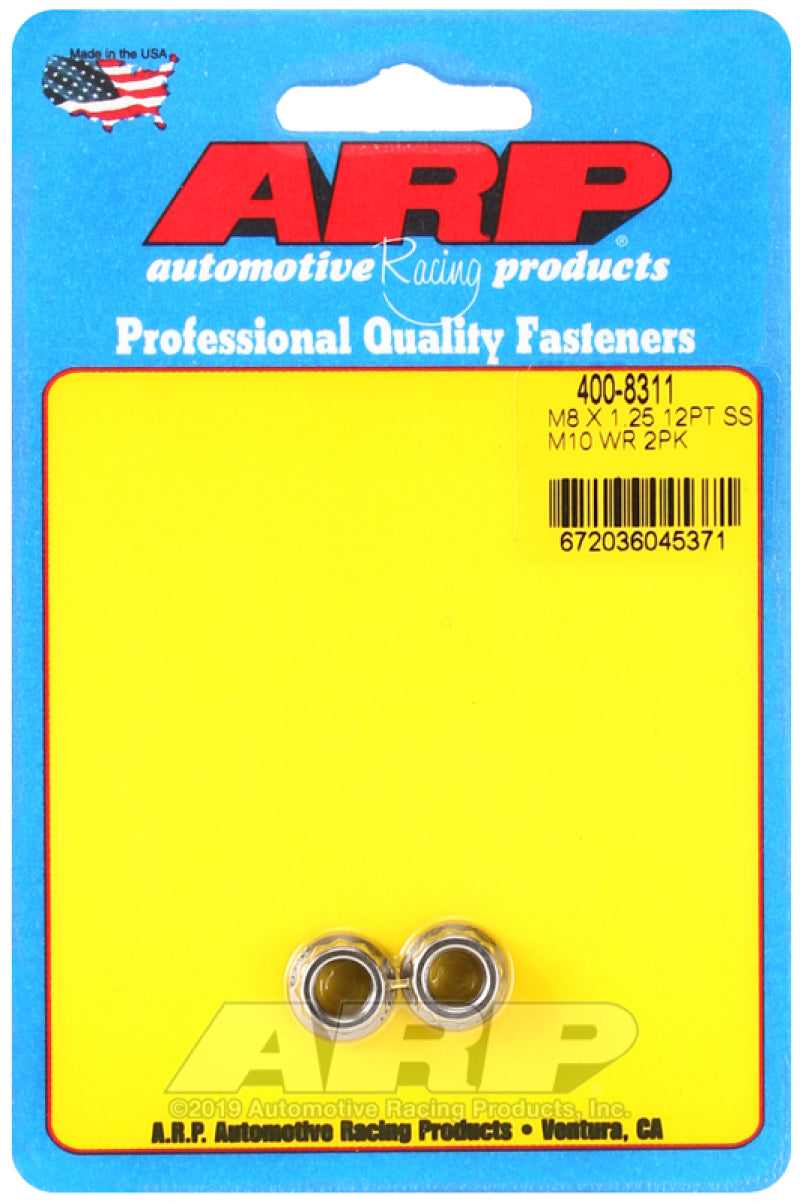 ARP 400-8311 M8 x 1.25 M10 WR 12pt Stainless Steel Nut Kit