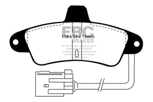 EBC UD661 95-00 fits Ford Contour 2.0 Ultimax2 Rear Brake Pads