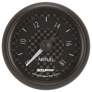 AutoMeter 8070 Autometer GT Series 52mm Full Sweep Electronic 8:1-18:1 AFR Wideband Air/Fuel Ratio Analog