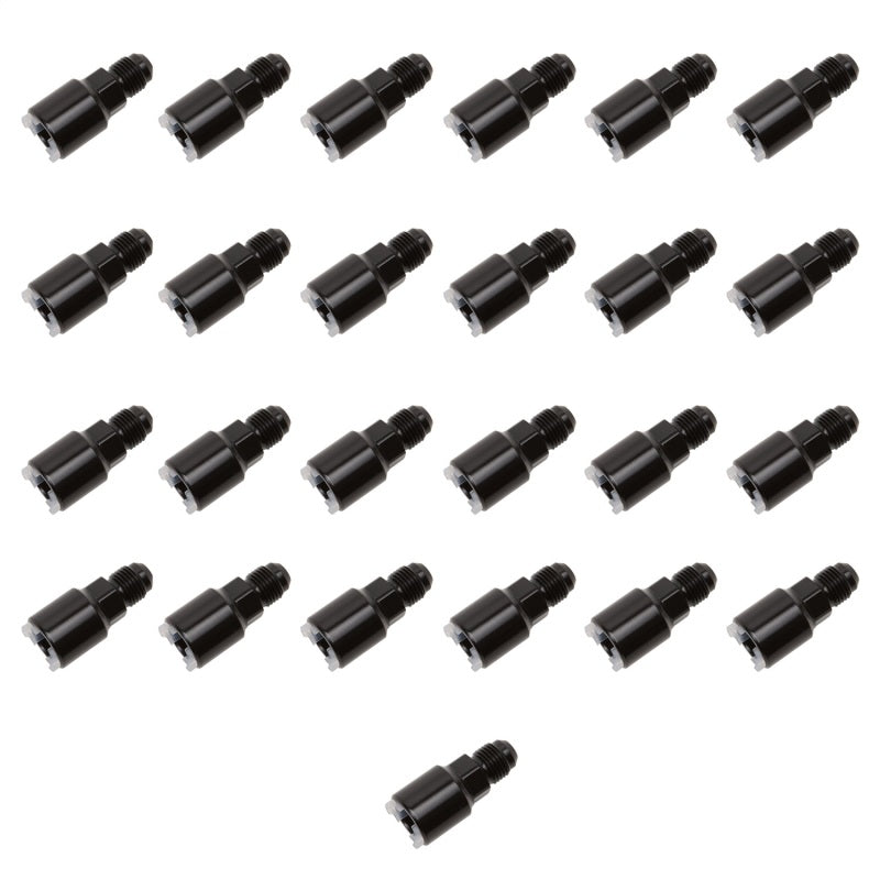 Russell 640857 Performance -6 AN male to 3/8in SAE quick-disconnect female (Black 25pc)
