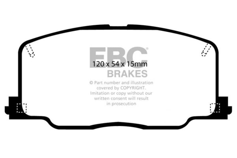 EBC DP2725 fits Lexus 90-91 ES250 2.5 Greenstuff Front Brake Pads