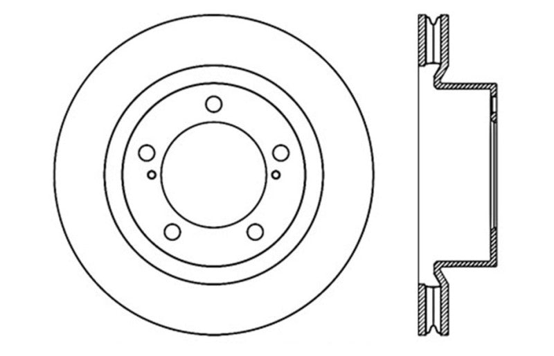 Stoptech 127.44162L Slotted & Drilled Sport Brake Rotor