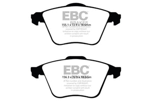 EBC DP21574 07-13 fits Mazda 3 2.3 Turbo Greenstuff Front Brake Pads