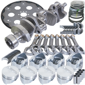Eagle B13055L03068 fits Chevy 350 1Pc 3.750in Crank 5.700in I-Beam Rods 4.030in Pistons 168 Tooth FP Balanced Assembly