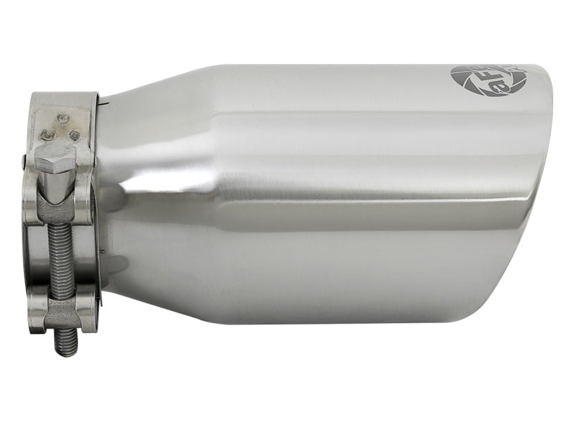 AFE 49T25354-P07 orce-Xp Universal 304 SS Single-Wall Clamp-On Exhaust Tip - Po