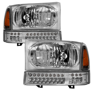 xTune 9035227 fits Ford F250 F350 Superduty Excursion 99-04 OEM Style Headlight