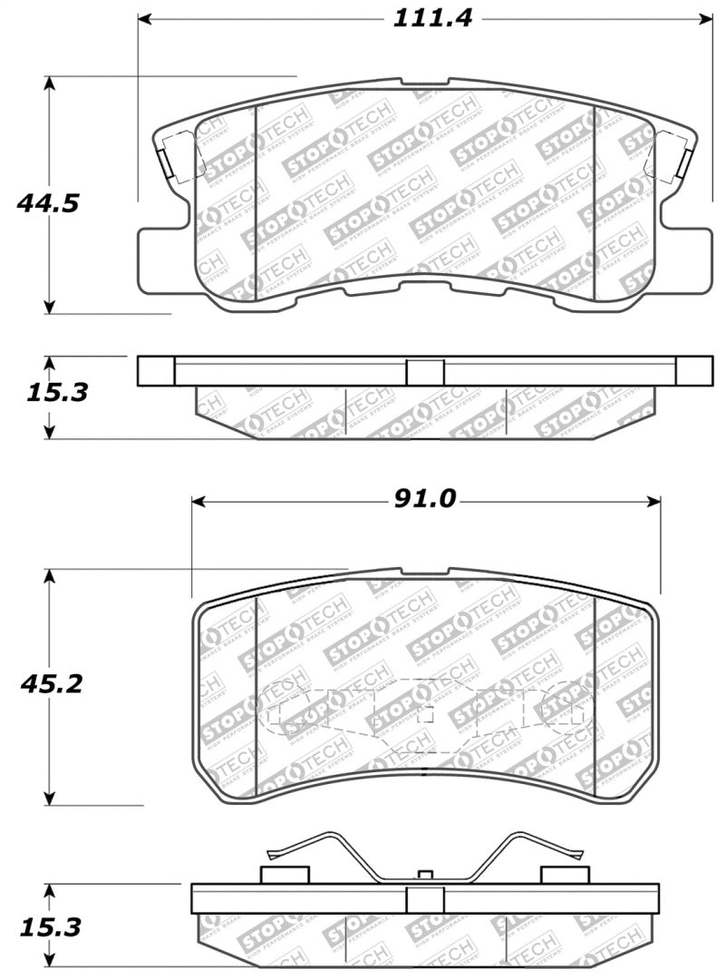Stoptech 305.0868 Street Select Brake Pads - Front