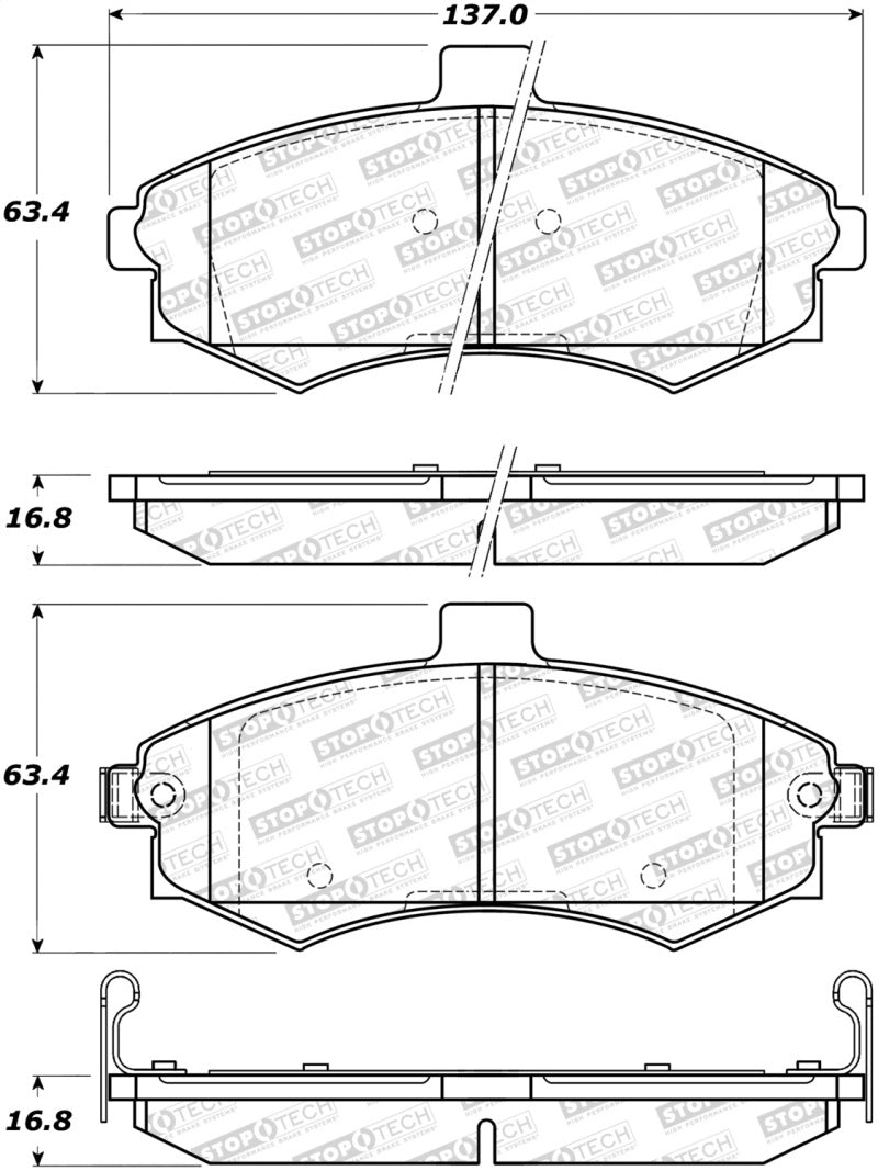 Stoptech 308.0941 Street Brake Pads