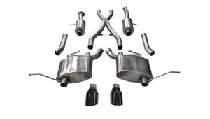 CORSA Performance 14991BLK Corsa 2011-2021 fits Jeep Grand Cherokee Black 2.5in Dual Rear Exit Cat-Back Exhaust