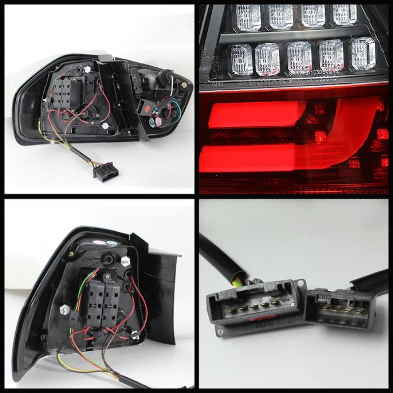Spyder 5071958 fits BMW 06-08 E90 3-Series 4Dr LED Indicator LED Tail Lights Bl