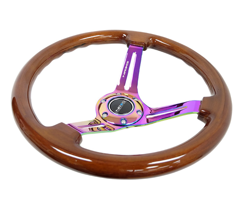 NRG RST-018BR-MC RST-018BR-MC Reinforced Steering Wheel Brown Wood w/Blk Matte