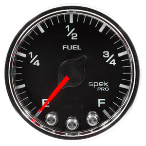AutoMeter P31231 Autometer Spek-Pro Gauge Fuel Level 2 1/16in 0-270 Programmable Blk/Chrm