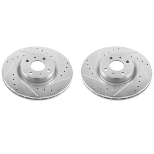 PowerStop fits Fiat 12-18 500 Front Evolution Drilled & Slotted Rotors - Pair