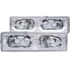 ANZO 111300 1998 fits Chevrolet 88-19 C1500 Crystal Headlights Chrome w/ Low - Brow