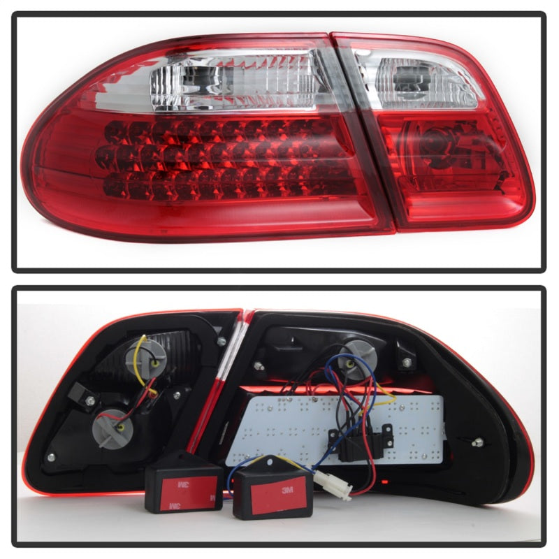 5020642 Xtune fits Mercedes Benz W210 E-Class LED Tail Lights Red Clear ALT-CL