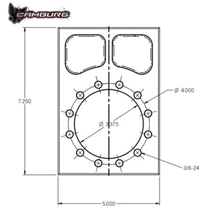 Camburg CAM-010061 4130 TT Bolt-on Spindle Snout Block