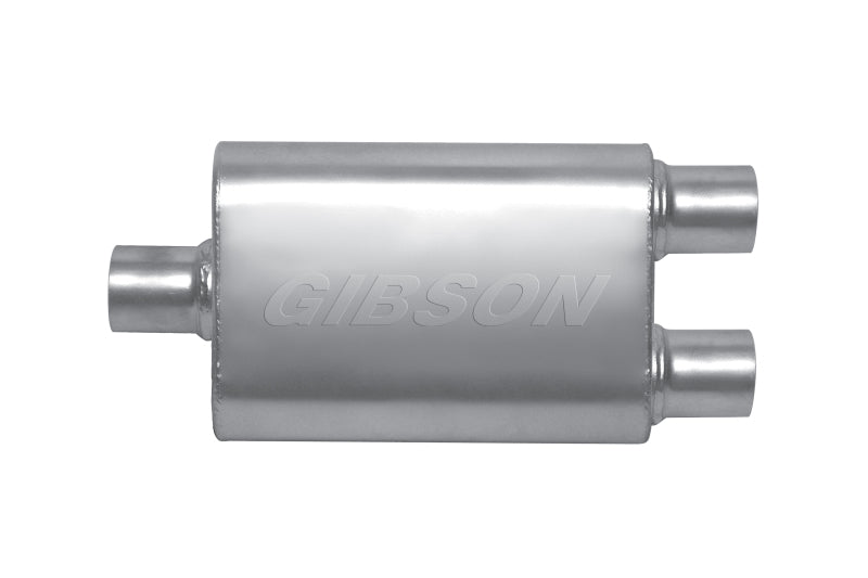 Gibson  BM0110 MWA Superflow Center/Dual Oval Muffler - 4x9x14in/3in Inlet/3in O