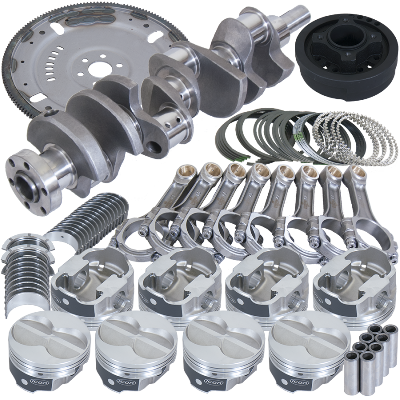 Eagle B16323LA000 fits Ford 302 3.400in Crank 5.400in I-Beam Rods 4.000in Pistons 164 Tooth FP Balanced Assembly