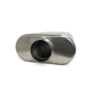 Ticon 116-06323-0200 Industries 2.5in Low Pro Oval (2.5in Center In/Center Out) 17in L Ultralight Titanium Muffler