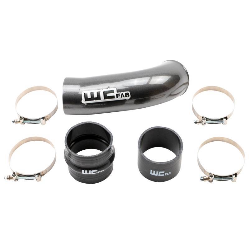 Wehrli WCF100720-BS 2024 fits Chevrolet 20-20 6.6L L5P Duramax 4in Intake Pipe (Use w/OEM Air Box) - Bengal Silver