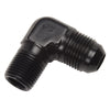 Russell 660823 Performance -6 AN to 1/4in NPT 90 Degree Flare to Pipe Adapter (Black)