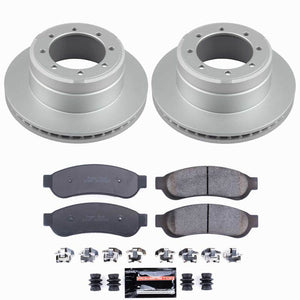 Power Stop 05-10 Ford F-350 Super Duty Rear Z23 Coated Brake Kit
