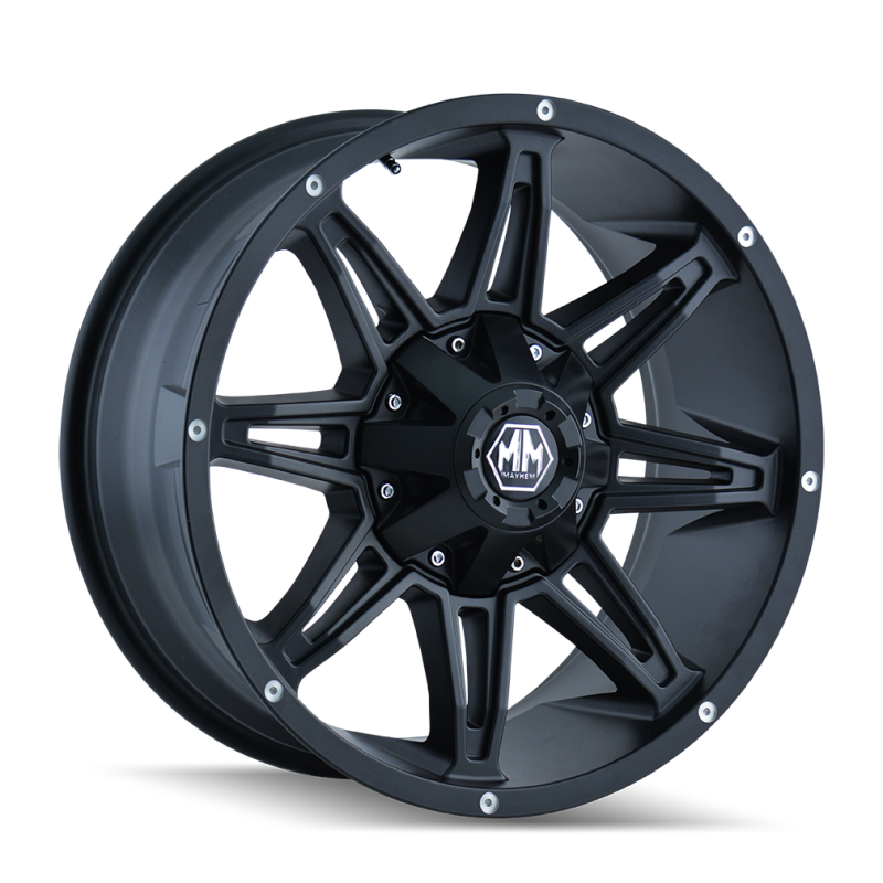 Mayhem 8090-2981MB 8090 Rampage 20x9 / 8x165.1 BP / 0mm Offset / 130.8mm Hub Matte Black Wheel