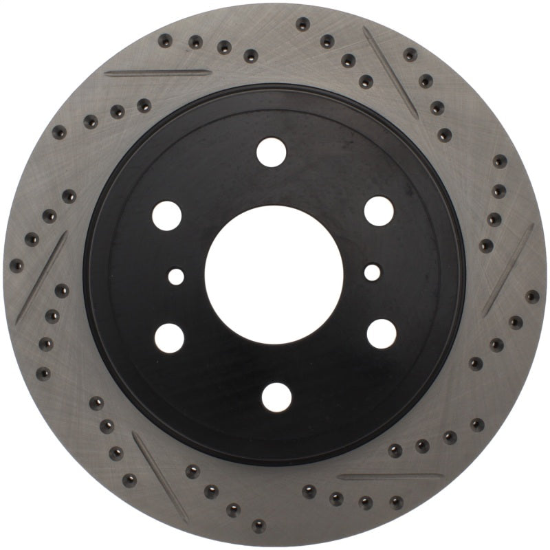 Stoptech 127.66065L 07-10 fits GMC Sierra (w/ Rear Drum) / 07-09 GMC Yukon Rear Left Slotted & Drilled Rotor