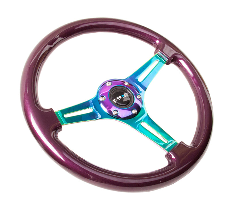 NRG ST-015MC-PP ST-015MC-PP Classic Wood Grain Steering Wheel Purple Pearl