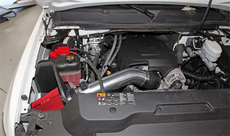Spectre 9004 11-13 fits GM 2500HD/3500HD V8-6.0L F/I Air Intake Kit - Polished w/Red Filter