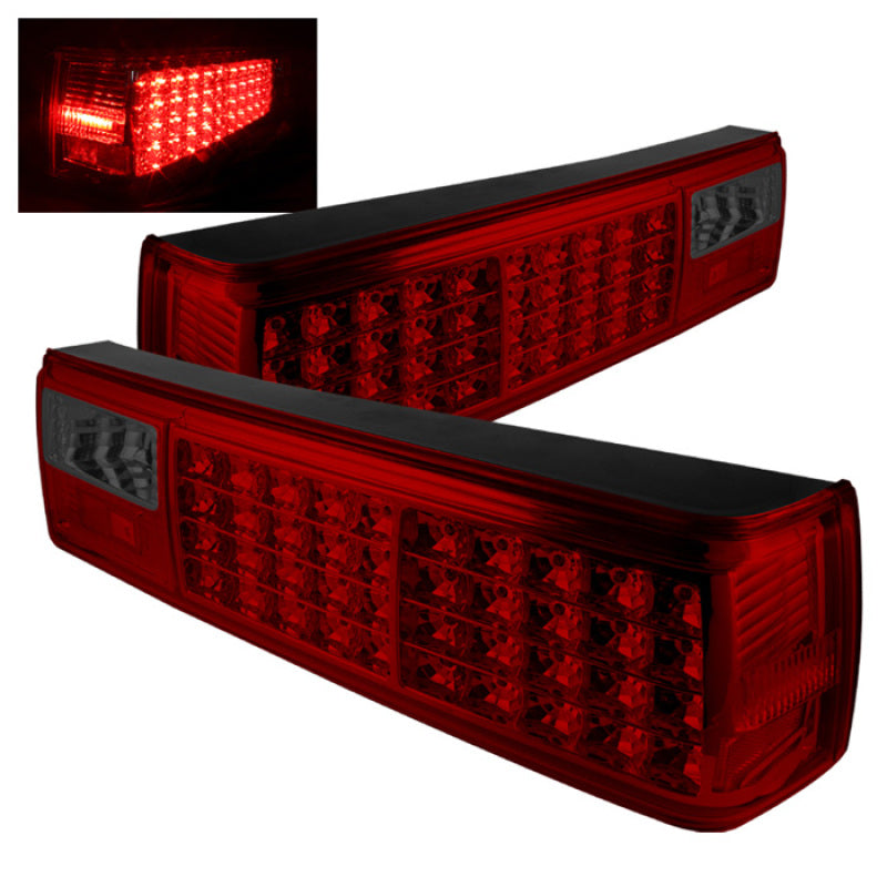 5012999 Xtune fits Ford 87-93 MUStang LED Tail Lights Red Smoke ALT-ON-FM87-LE