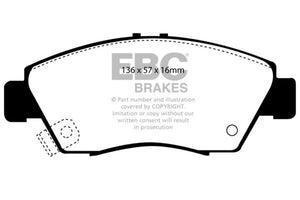 EBC UD621 12 fits Acura ILX 1.5 Hybrid Ultimax2 Front Brake Pads