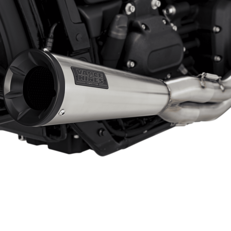 Vance and Hines 27323 Vance & Hines HD Softail Fat Bob 18-22 Upsweep SS 2-1 P